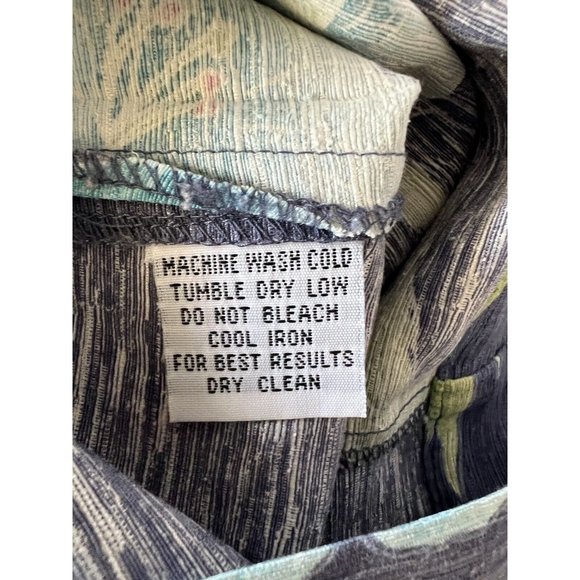 Tommy Bahama Womens Size 6 Cropped Blue Floral Print 100% Silk Pants - Picture 10 of 11